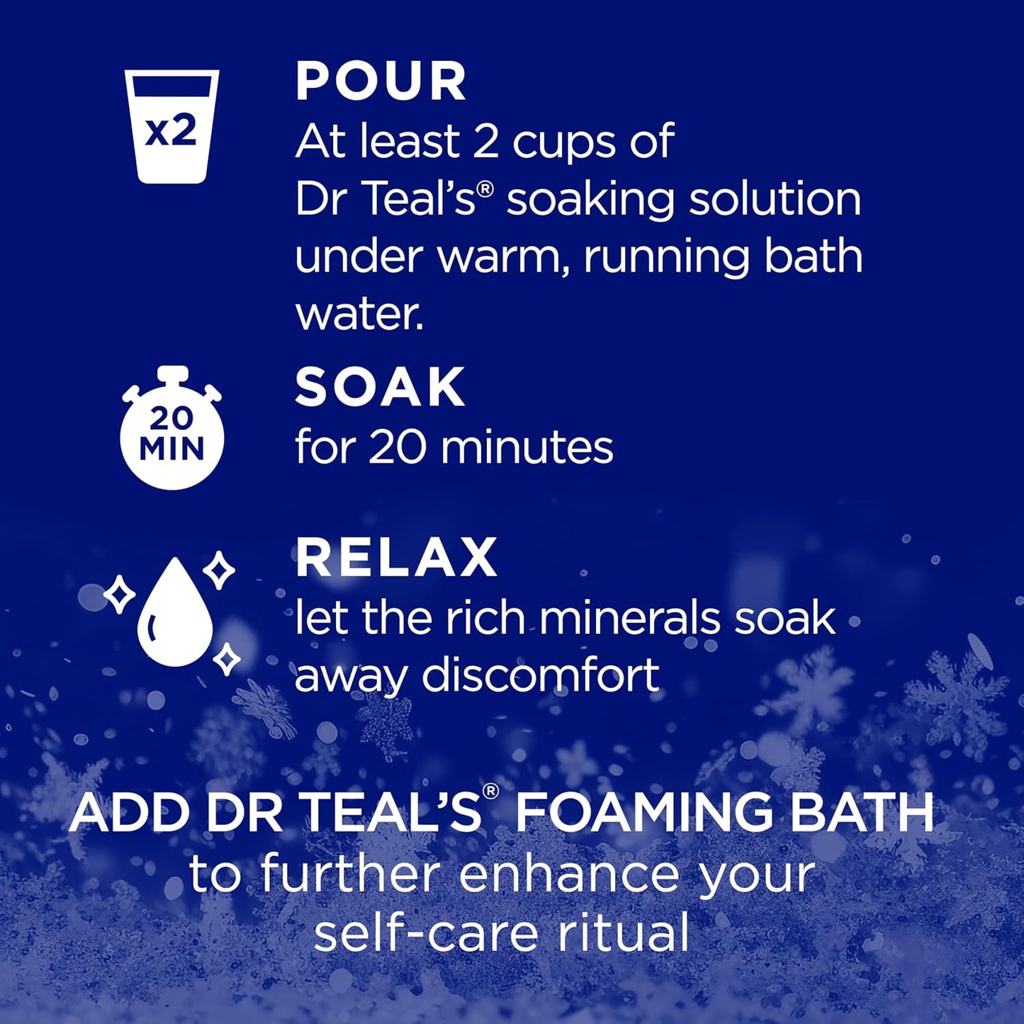 Dr Teal's Epsom Salt Magnesium Soak, Snowy Night, 3 lbs