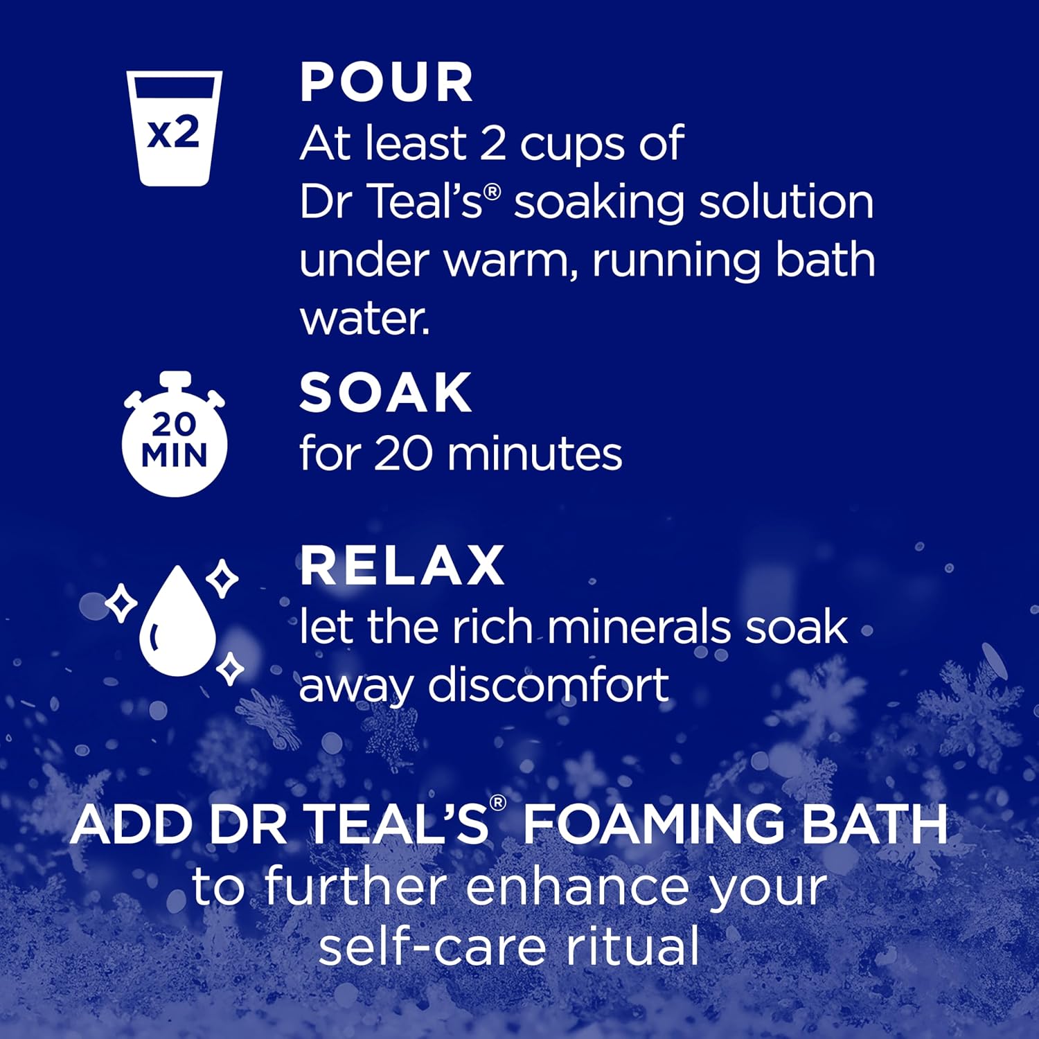 Dr Teal's Epsom Salt Magnesium Soak, Snowy Night, 3 lbs