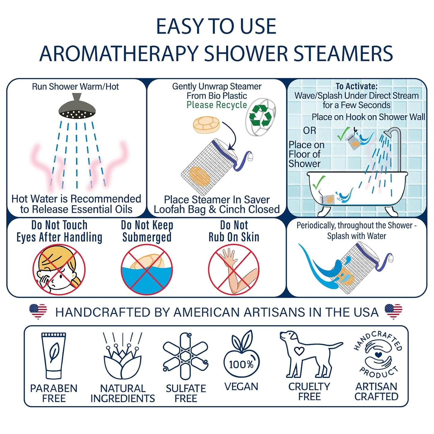 Shower Bombs Aromatherapy in Your Shower, American Made by Luxiny, Shower Steamer Tablets Melt to Release a Fragrant Vapor for Natural Stress Relief – Pack of 4 XL Steamers (Variety Pack)