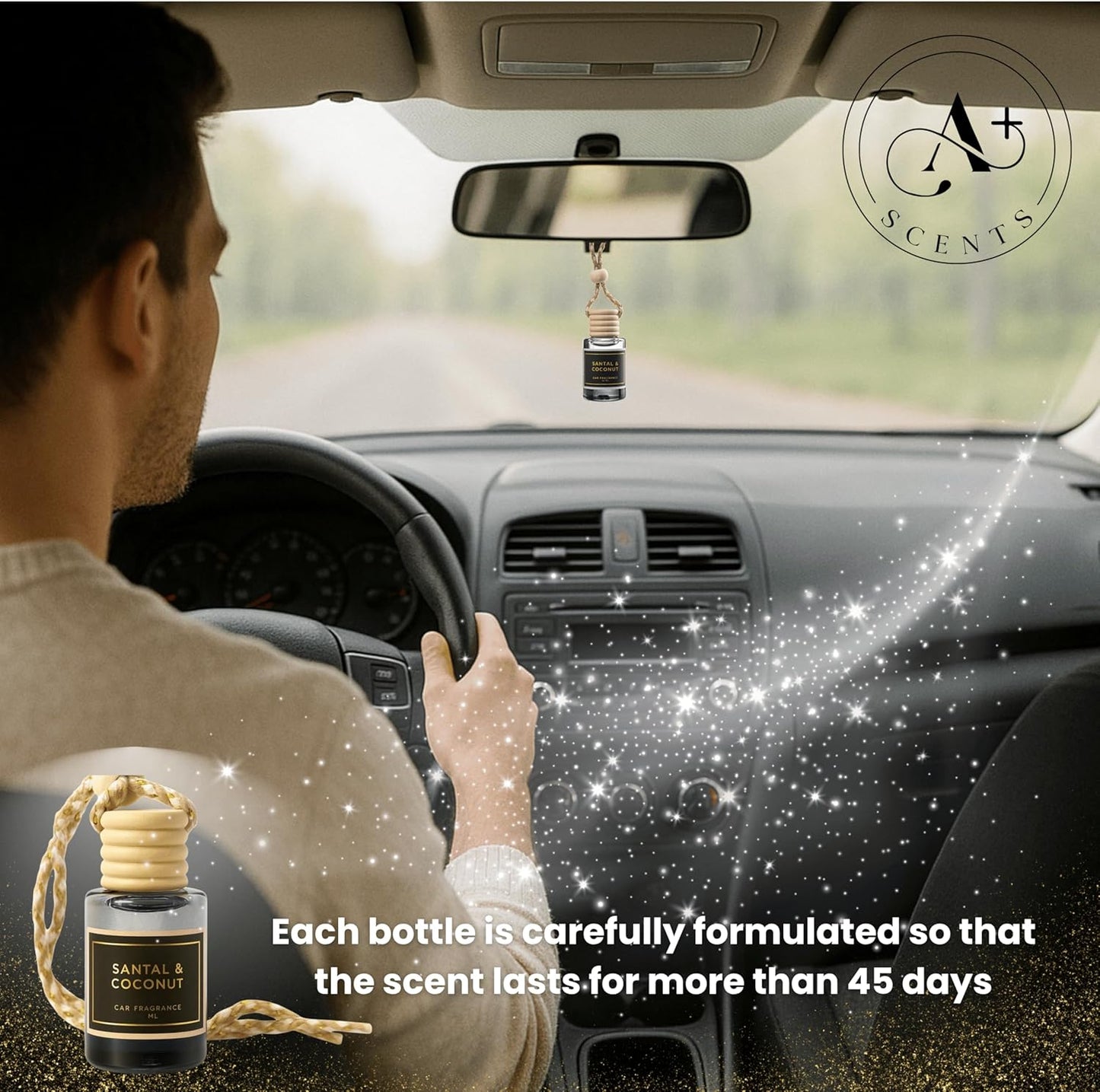 Vanille Clouds - 12ml Car Hanging Diffuser - Pure Indulgence, Wrapping you in the Softest, Most Luxurious Vanilla Scent - Lasts up to 60 days - Luxury Car Perfume | A+ Scents