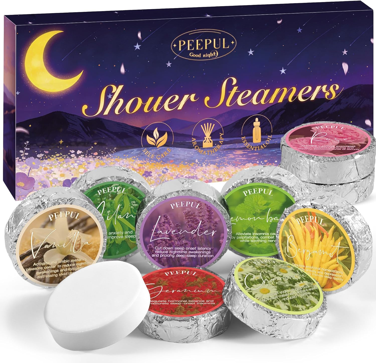Shower Steamers Aromatherapy Birthday Gifts for Women - 10 Pack,Gifts for Wife Mothers Daughter Sister Stress Relief & Deep Relaxation Self Care Home Spa Essential
