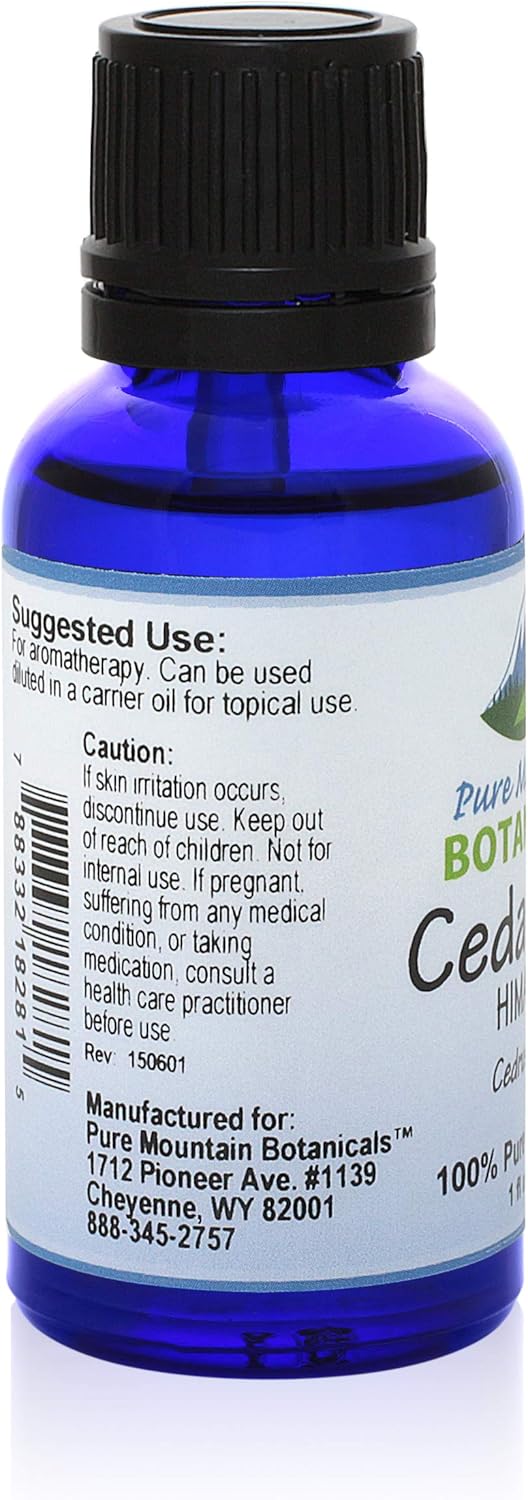 Cedarwood (Cedrus Deodara) Essential Oil - Pure Natural & Kosher - 1 fl oz Bottle