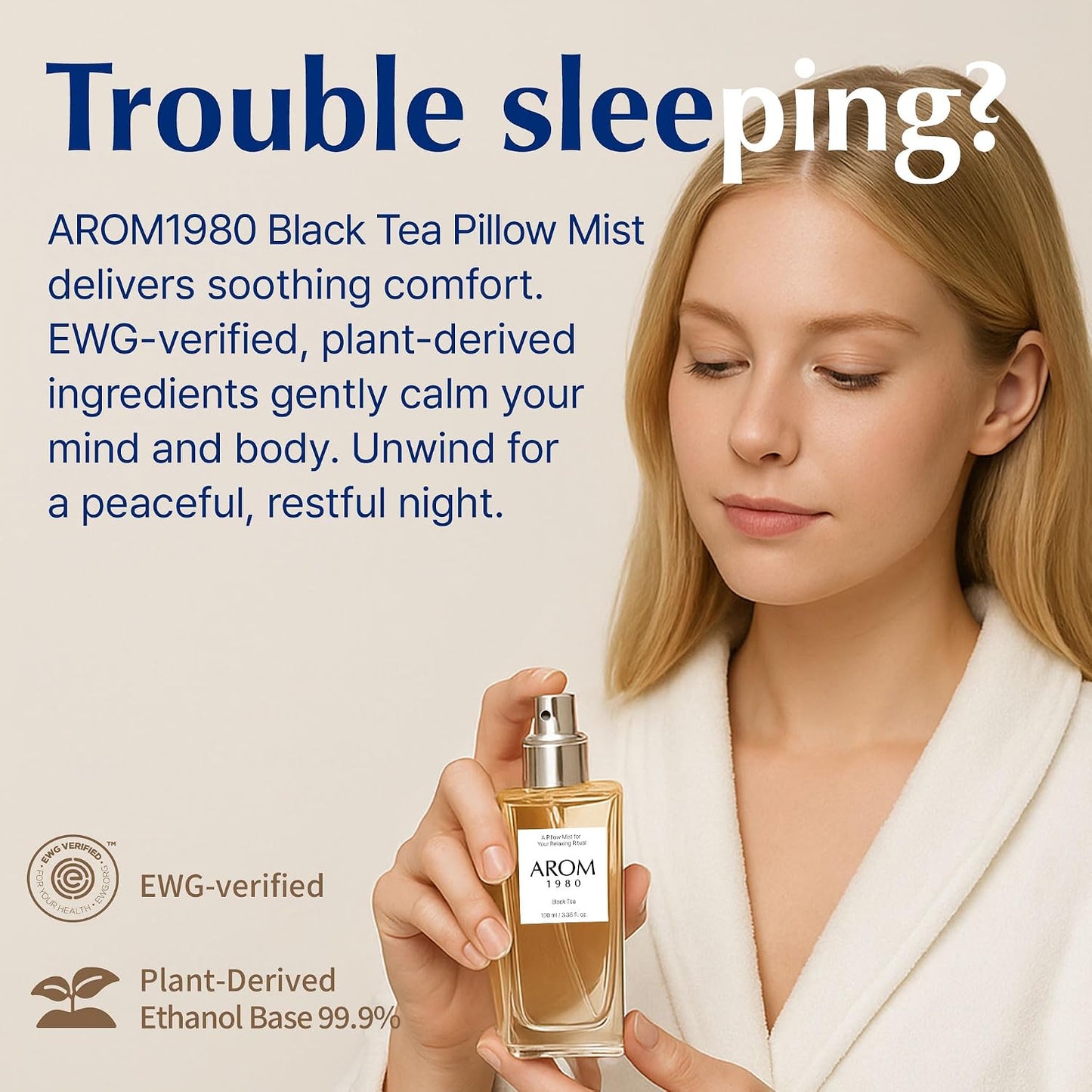 Pillow Mist – Large 100 ml (3.38 fl oz) Sleep Spray for Pillows & Bedding, Calming Aromatherapy Room Freshener, Vegan Formula, Long-Lasting Scent, Made in Korea