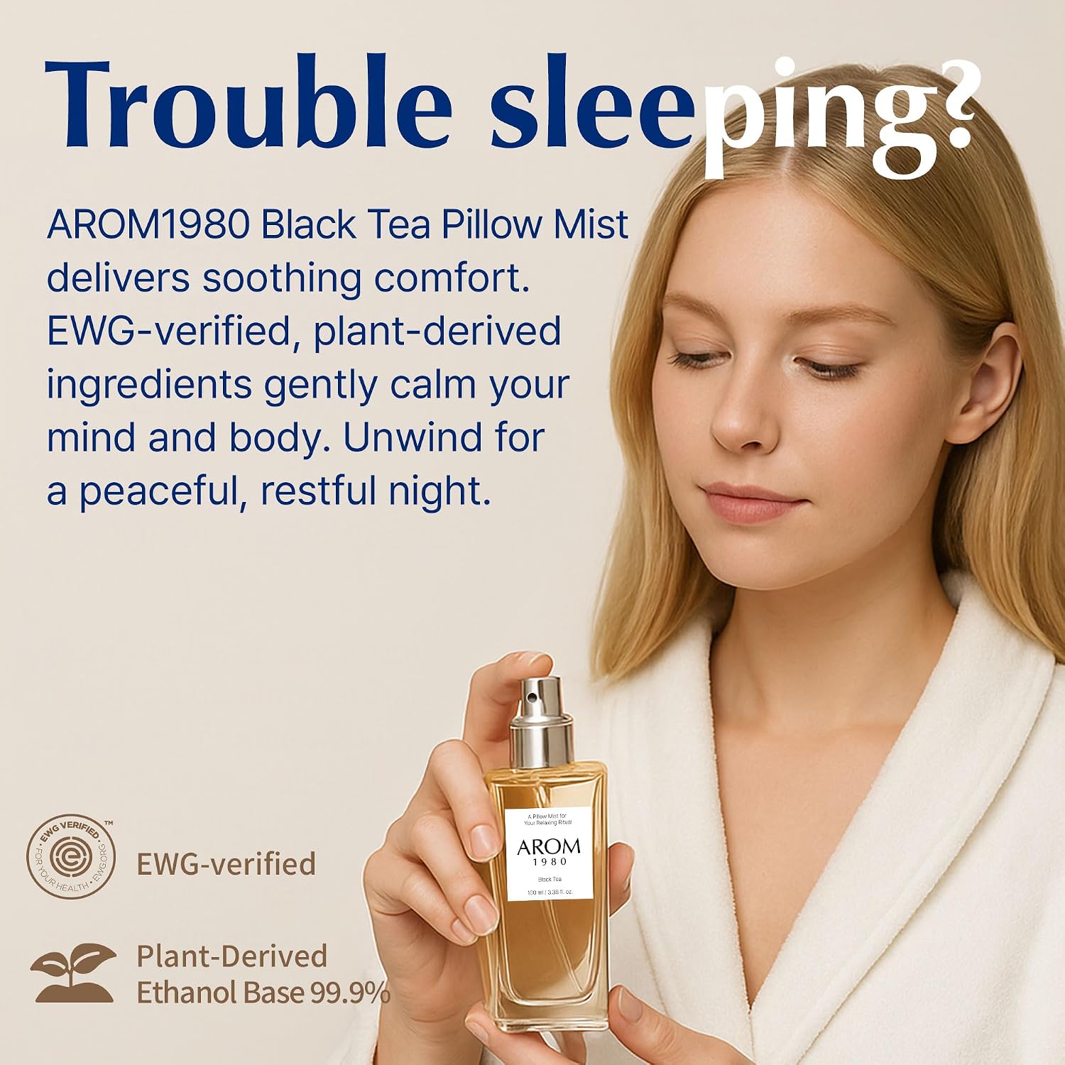 Pillow Mist – Large 100 ml (3.38 fl oz) Sleep Spray for Pillows & Bedding, Calming Aromatherapy Room Freshener, Vegan Formula, Long-Lasting Scent, Made in Korea