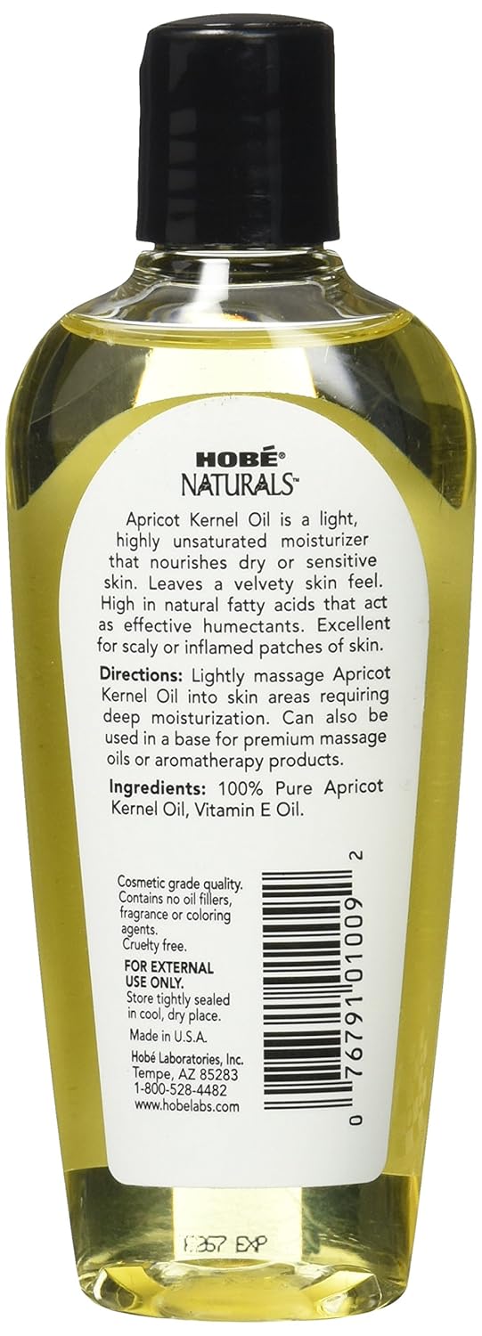 Hobe Naturals Apricot Kernel Oil, 4 Fluid Ounce