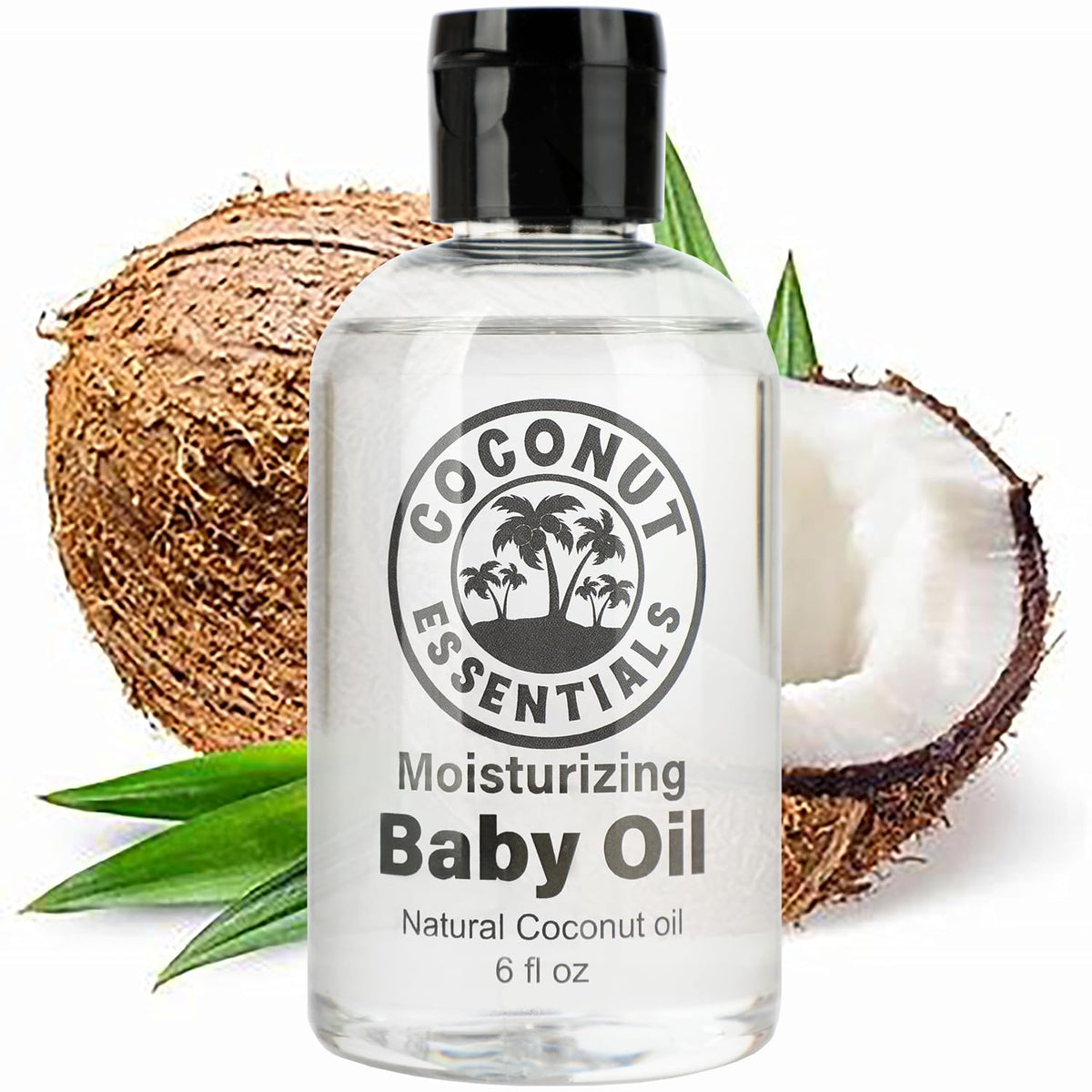 Coconut Essentials BABY OIL - Liquid Coconut oil (MCT) - No Mineral oil - Unscented Moisturizer - Infant & Newborn - Massage
