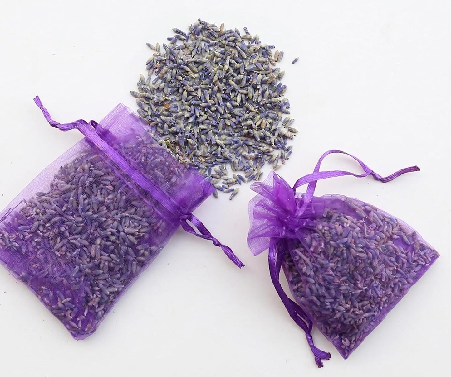 WEALD TRIBE 100% Pure Natural Sun Dried Lavender Sachets for Drawers Closets Wardrobes, 24 Packs Home Fragrance Fresh Air Bags