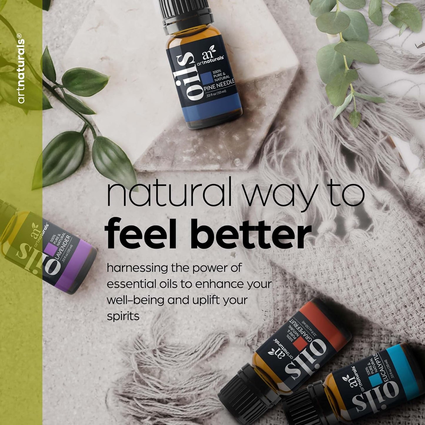 ArtNaturals Aromatherapy Essential Oil Set - 100% Pure of the Highest Therapeutic Grade - Premium Gift Set (Top 16 Essential Oils)