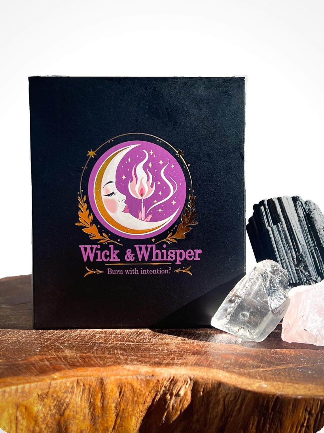 Patchouli & Bergamot Aromatherapy Soy Wax Candle for Emotional Grounding, Self‑Care Rituals, Moon Work | 10 oz Scented Candle - Mystarae Ritual Candle By Wick & Whisper