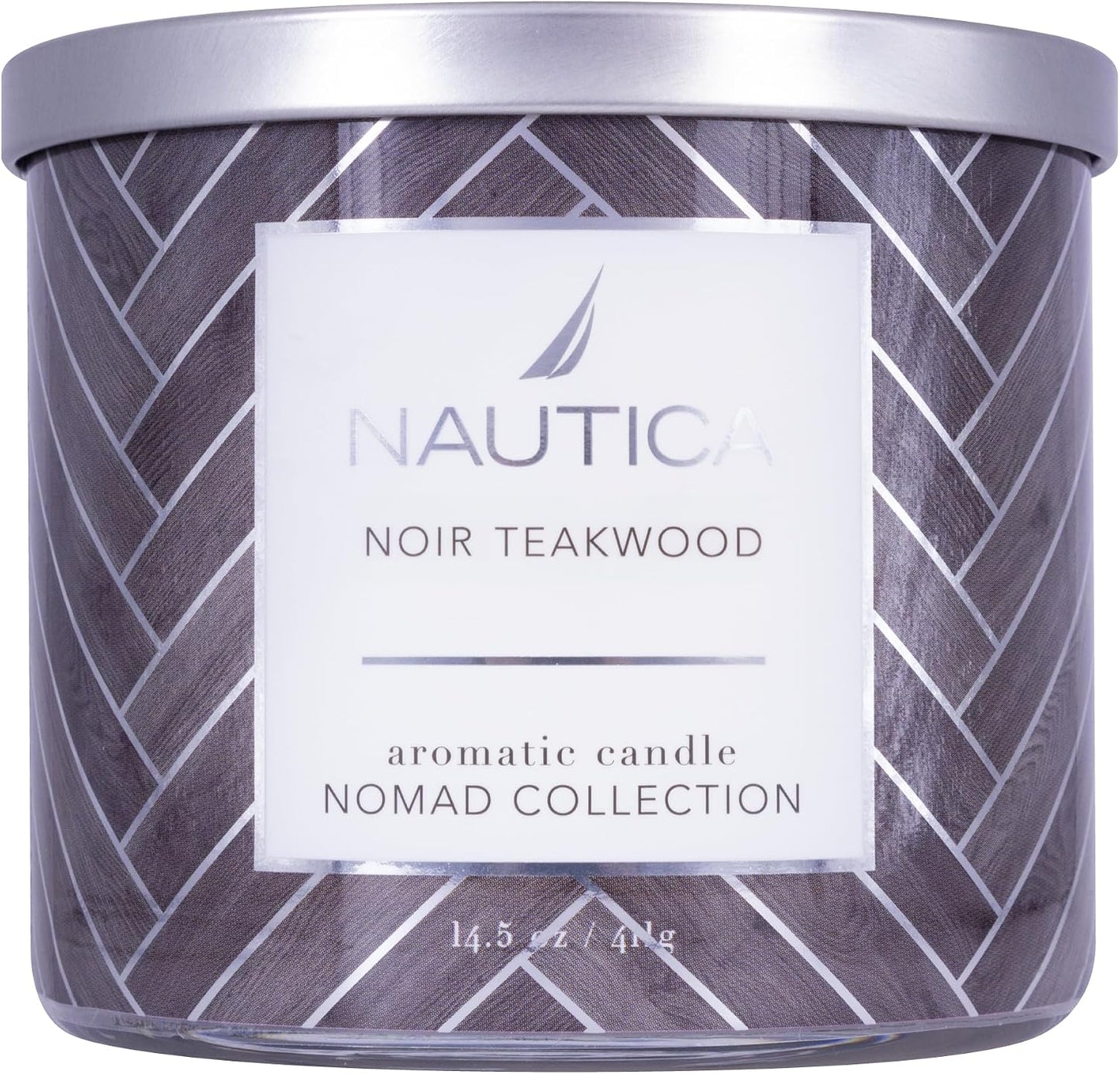 Nautica Noir Mahogany Teakwood Scented Candle Large