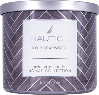 Nautica Noir Mahogany Teakwood Scented Candle Large