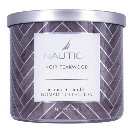 Nautica Noir Mahogany Teakwood Scented Candle Large