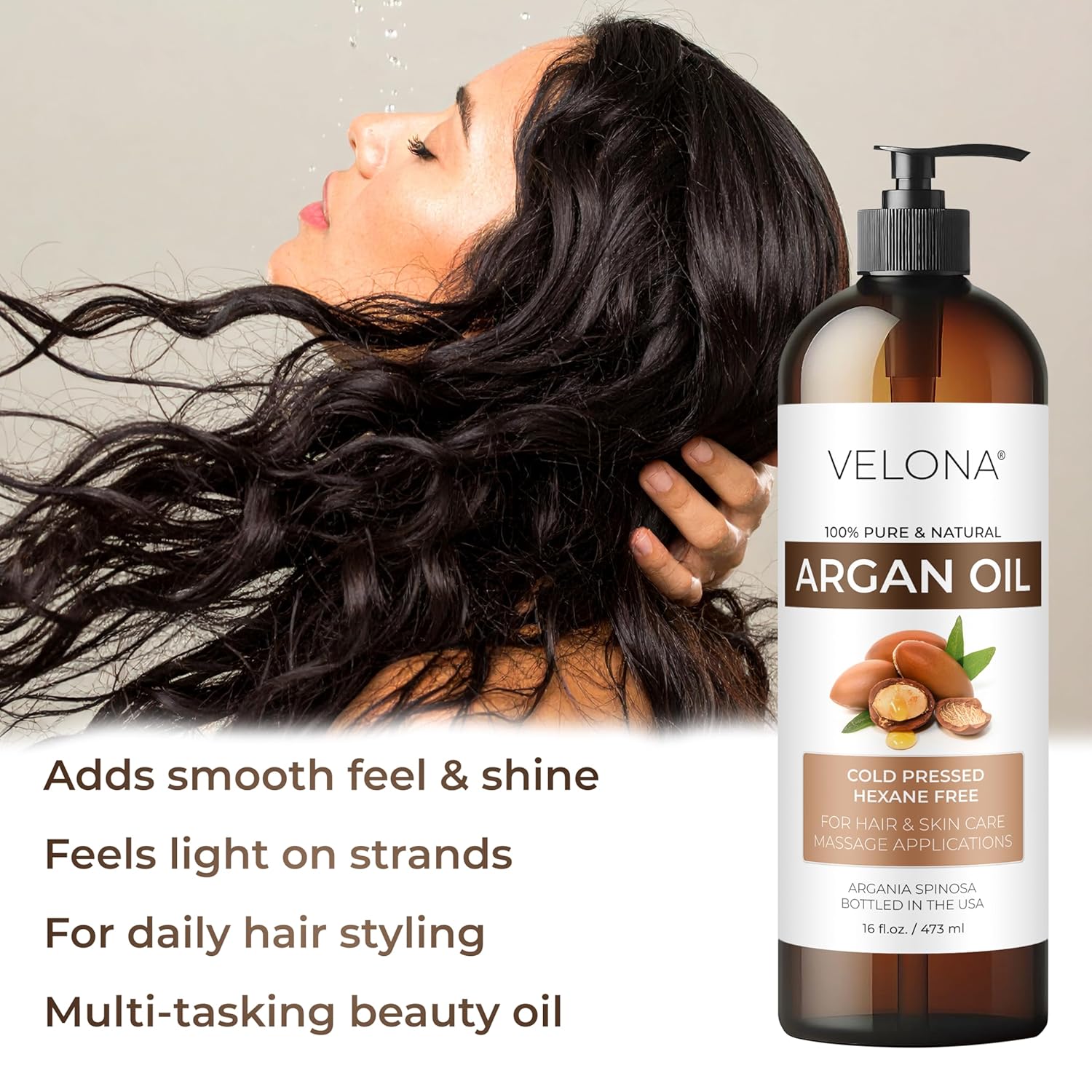 velona Argan Oil - 1 Gallon / 128 Fl Oz | 100% Pure and Natural | Morocco Oil | Skin, Body and Face Care | Nails Protector | Unrefined, Cold Pressed