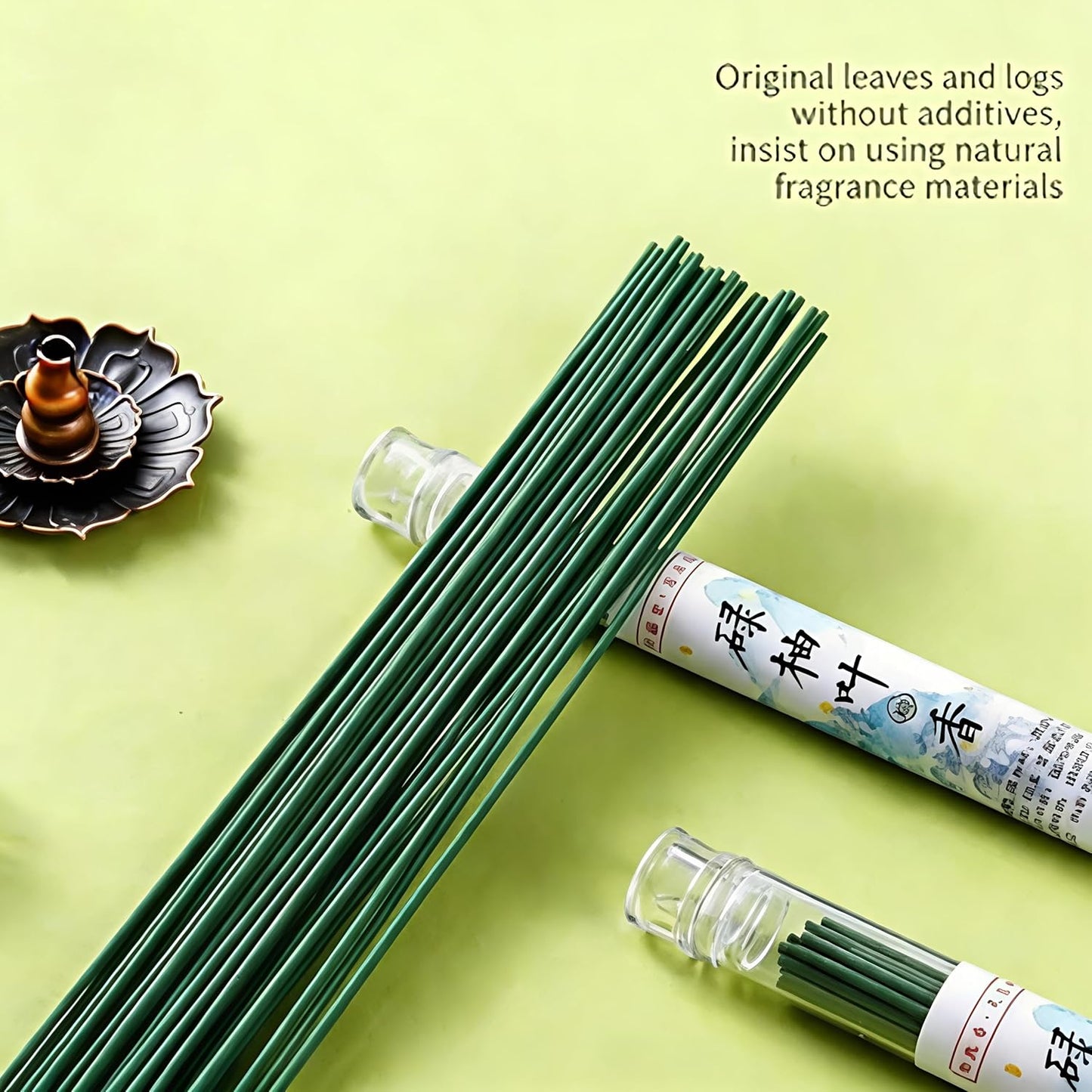 Green Pomelo Leaf Incense Sticks，Natural Aromatherapy Incense for Meditation, Relaxation & Home Fragrance，No Additives, Long Lasting Fragrance，Ideal for Yoga, Spa & Daily Use
