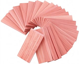 24Pcs American Cedar Blocks for Closet Storage | Cedar Planks Chips, Closet Drawers Organization, 100% Natural Aromatic Red Cedar, Natural Red Cedar Wood Chips
