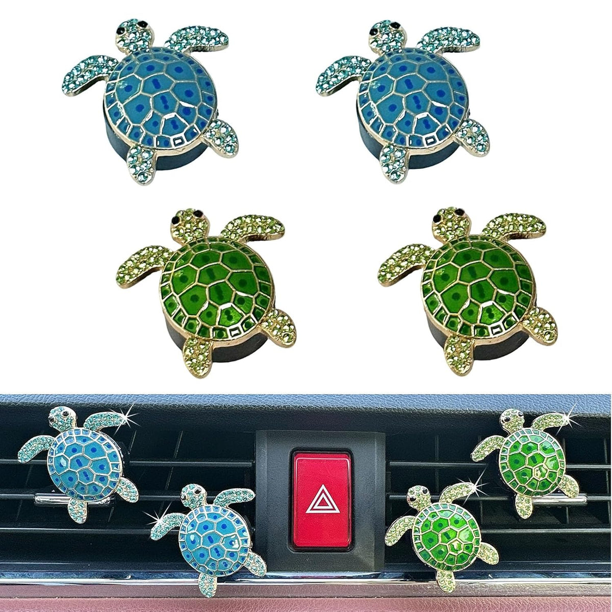 4pcs Cute Sea Turtles Car Air Vent Diffuser