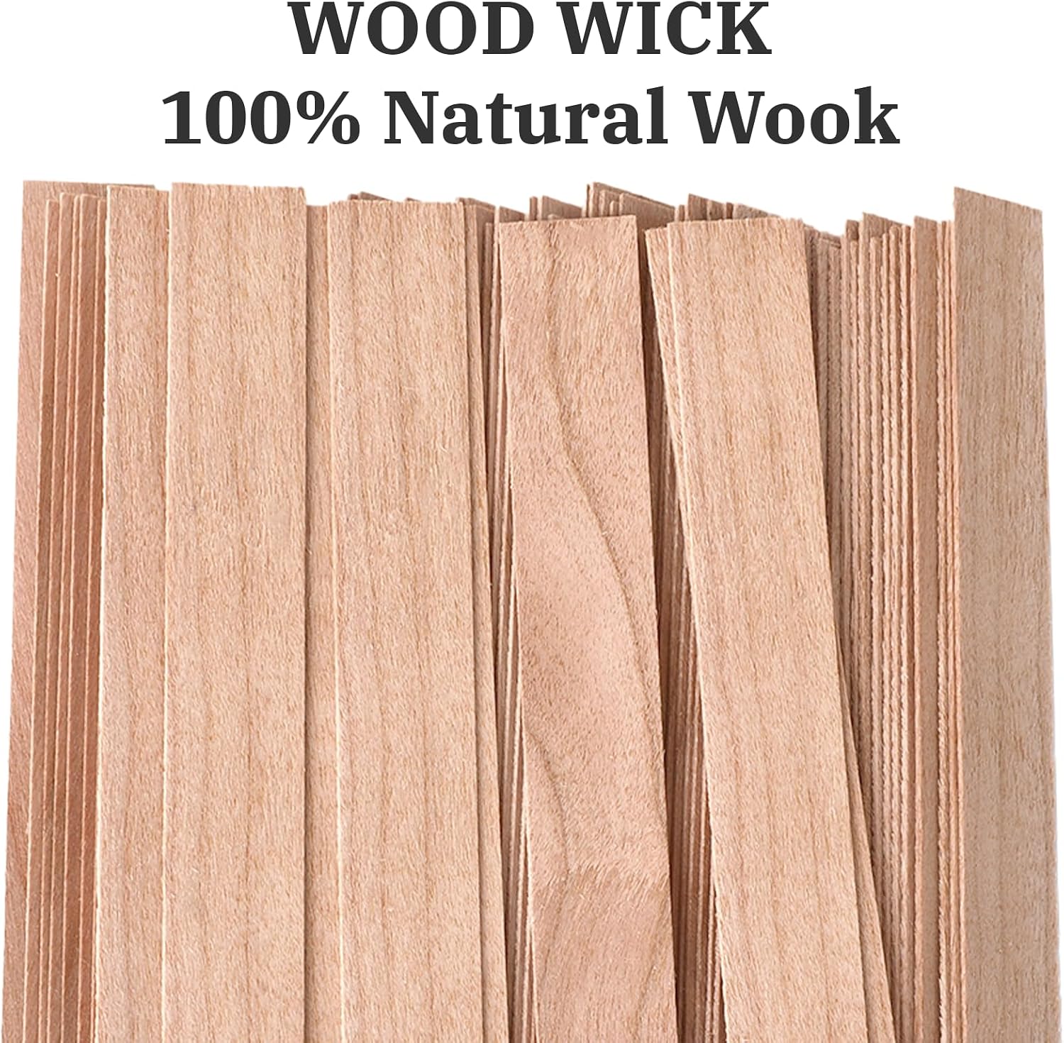 100 PCS Thickened Wood Wicks for Candles Making with Wick Trimmer & Iron Bases-0.5 × 5.1in, Naturally Smokeless Candle Wicks Naturally Smokeless for Long Lasting(T-Shaped Base)