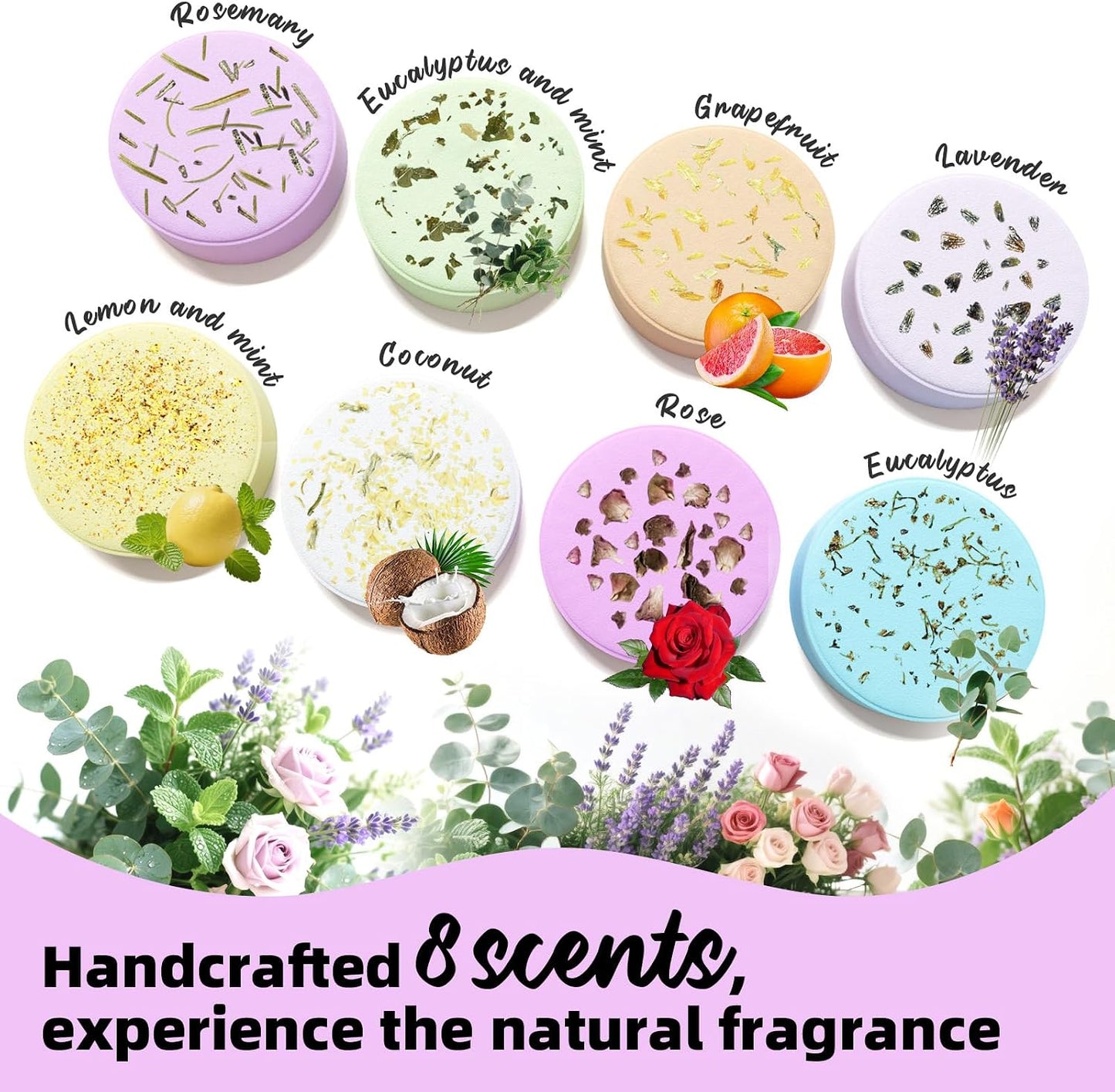 Shower Steamers Aromatherapy -8 Pack Gifts for Women Shower Bombs Tablets,Self Care Relaxation Home SPA ，CNA Week Basket Stuffers Gifts for Women Adults Her Mom Him Men with Natural Essential Oils