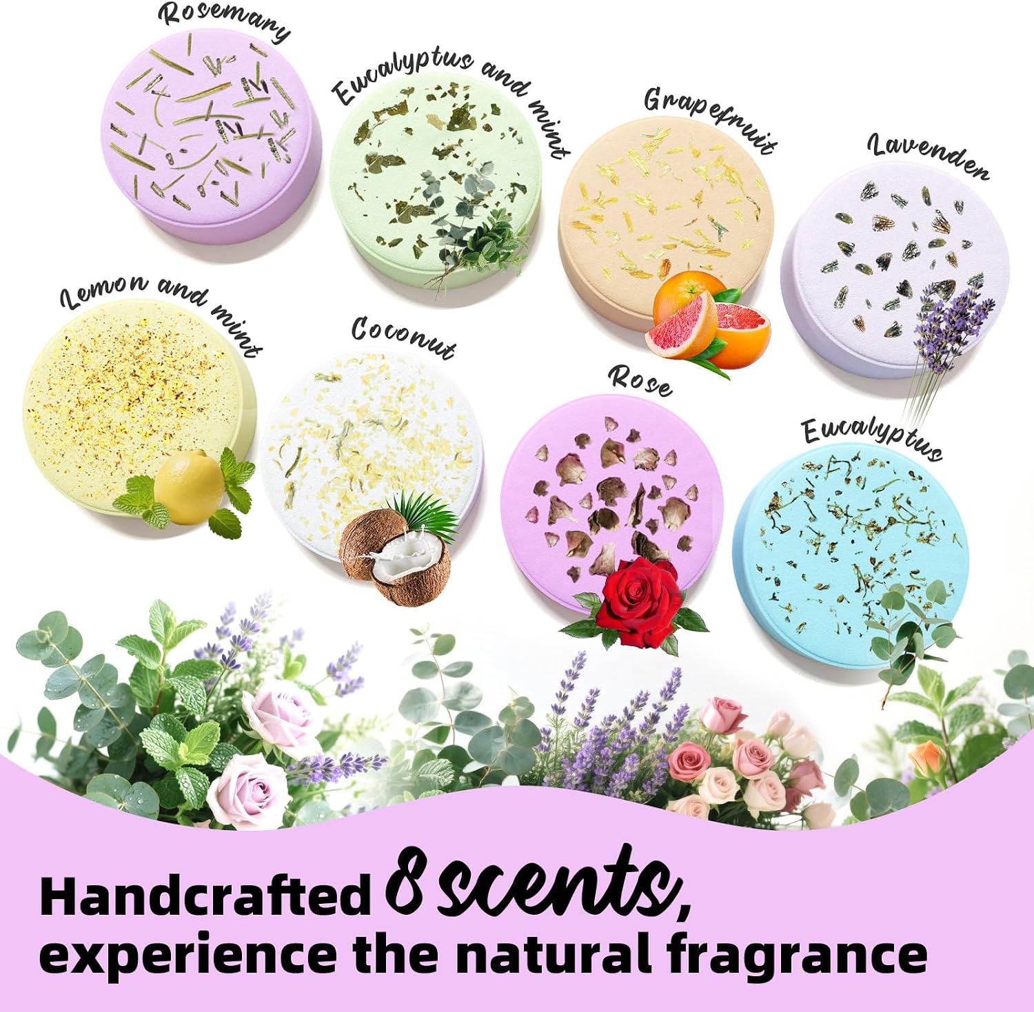 Shower Steamers Aromatherapy -8 Pack Gifts for Women Shower Bombs Tablets,Self Care Relaxation Home SPA ，CNA Week Basket Stuffers Gifts for Women Adults Her Mom Him Men with Natural Essential Oils
