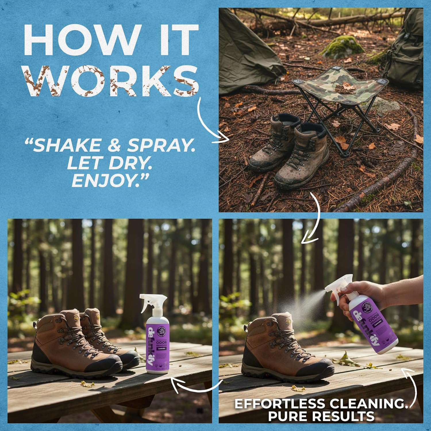 Fabric Freshener Spray, 32oz. 'Lavender' Odor Remover Spray. Shoe Deodorizer, Carpet Deodorizer, Odor Eliminator for Strong Odors Cleaning Supplies. ProvenSafe™ Fabric Freshener for Sensitive Gear