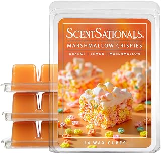 Scentsationals Marshmallow Crispies Scented Wax Melts - Orange, Lemon, & Marshmallows, 10oz (24 Cubes)