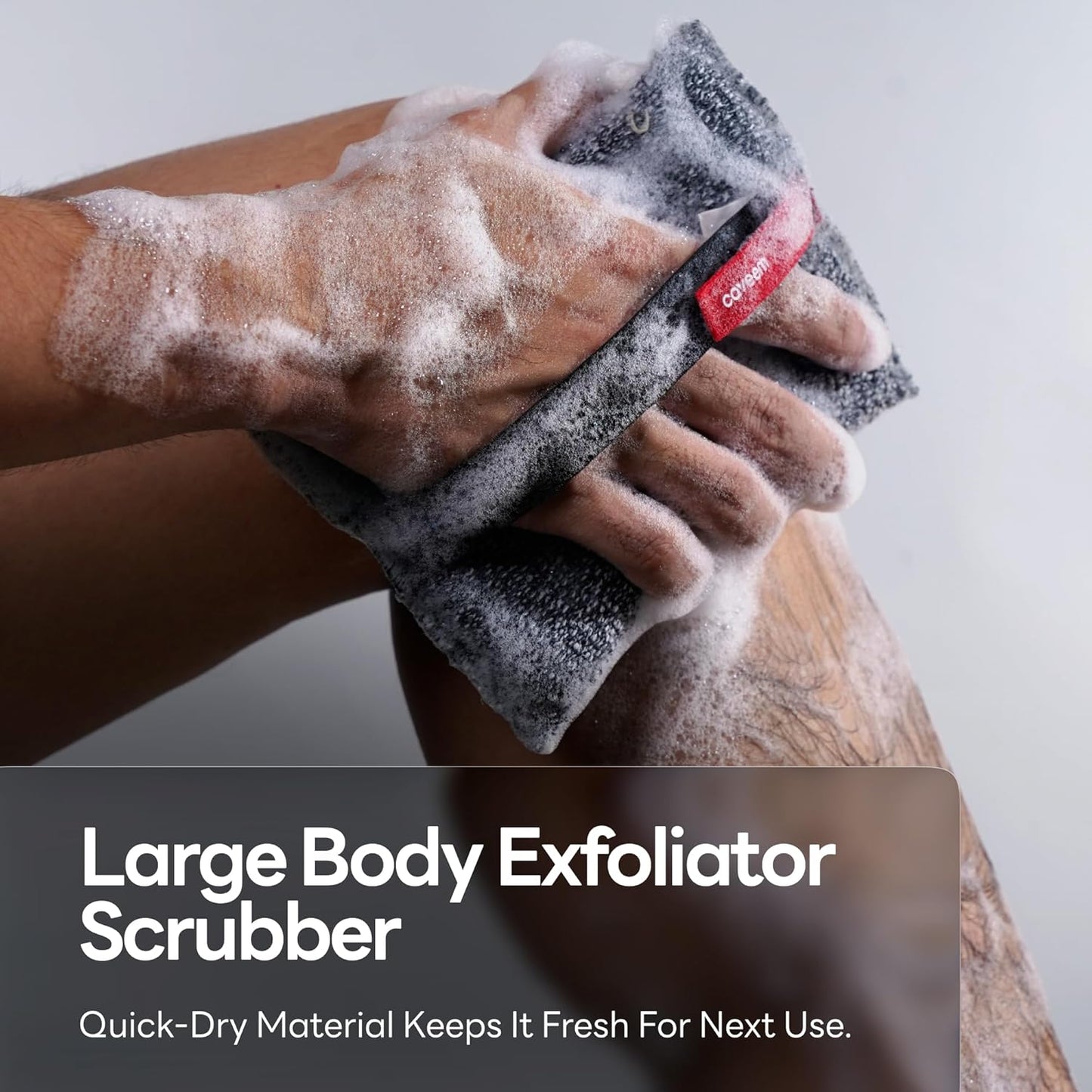 Caveem Exfoliating Body Scrubber, Rough Exfoliation Body Exfoliator Sponge for Remove Dead Skin, Body Exfoliating Sponges, Bath and Body Exfoliate Buffer, Mens and Womens Sponge for Shower (2 Pack)