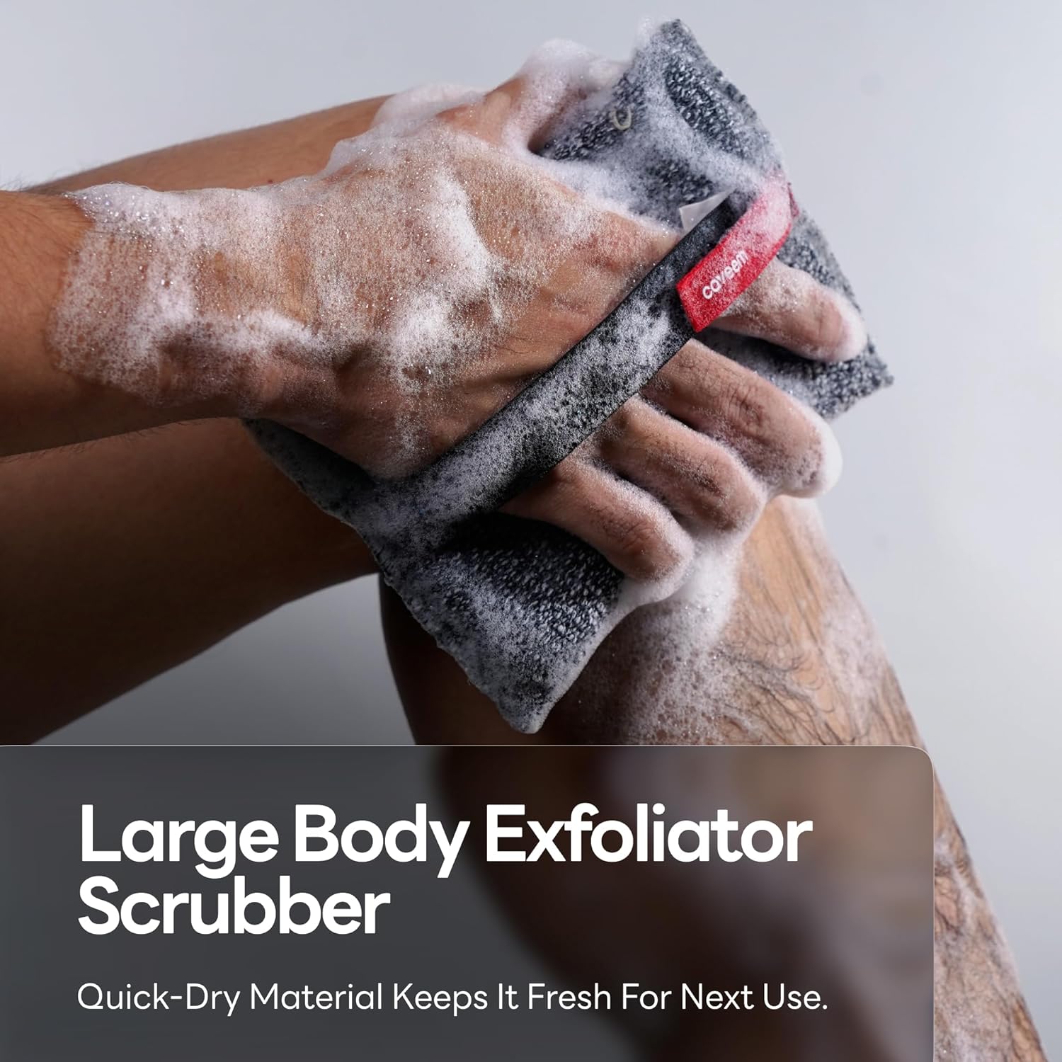 Caveem Exfoliating Body Scrubber, Rough Exfoliation Body Exfoliator Sponge for Remove Dead Skin, Body Exfoliating Sponges, Bath and Body Exfoliate Buffer, Mens and Womens Sponge for Shower (2 Pack)
