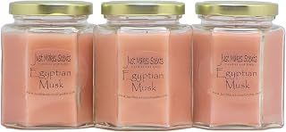 3 Pack - Egyptian Musk Scented Blended Soy Candles | Hand Poured in The USA by Just Makes Scents