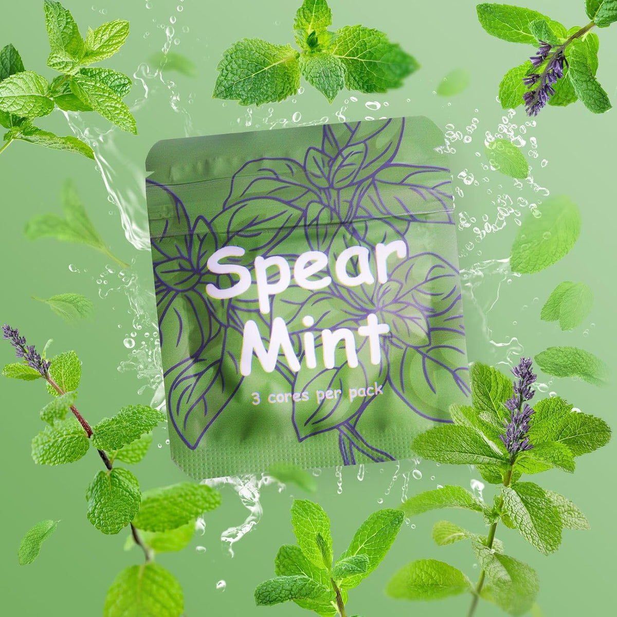 1 Pack Plant-Based Spearmint Essential Oil Cores for Necklace Diffusers - 5.5mm x 30mm Aromatherapy Inserts