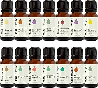 Plant Therapy Top 14 Essential Oil Set, 10 mL (1/3 oz) Bottles of Lavender, Eucalyptus, Peppermint, Orange Sweet, Lemon & More, 100% Pure, Undiluted, for Topical Use & Essential Oil Diffusers