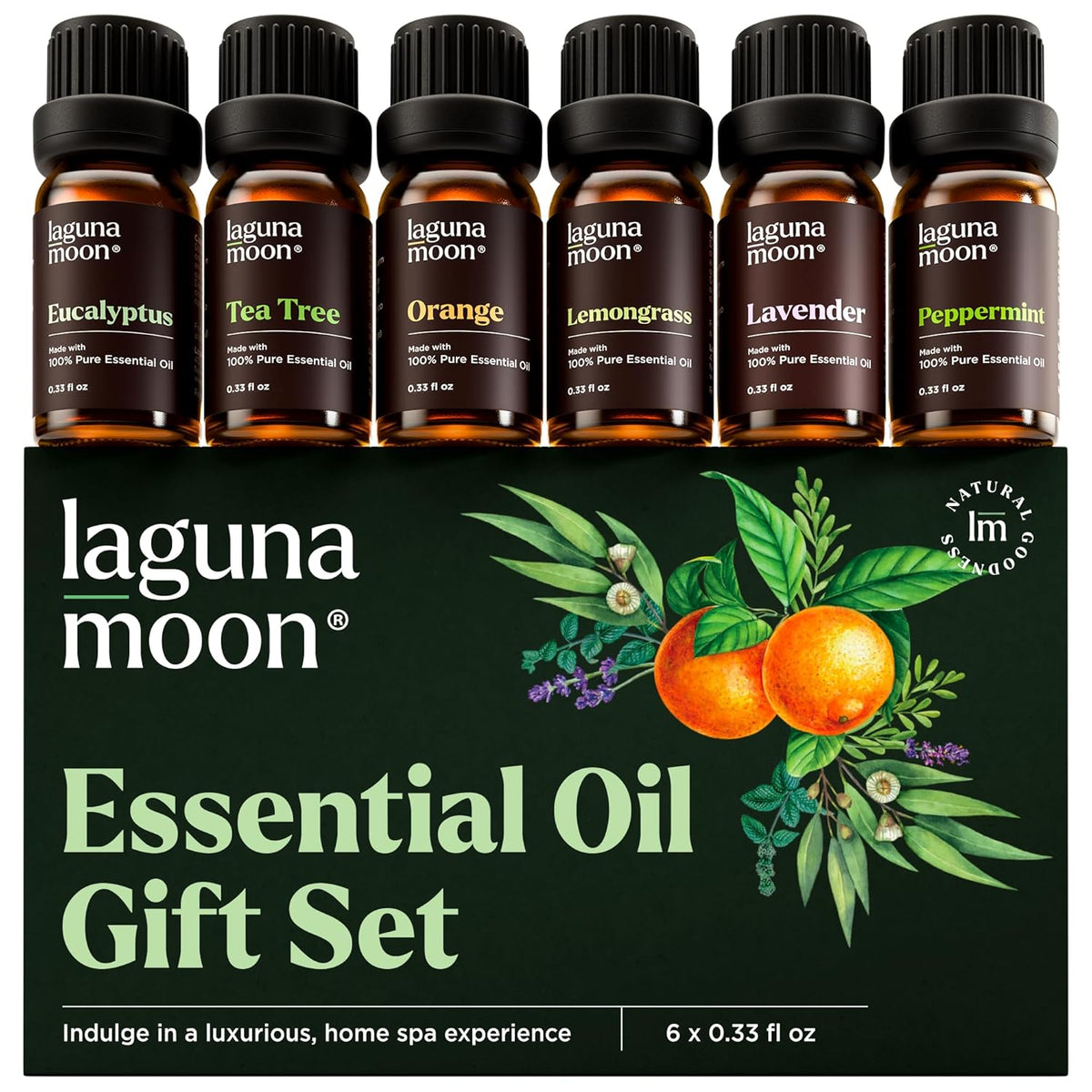 Lagunamoon Essential Oils Aromatherapy Set - 6 Oils for Diffusers