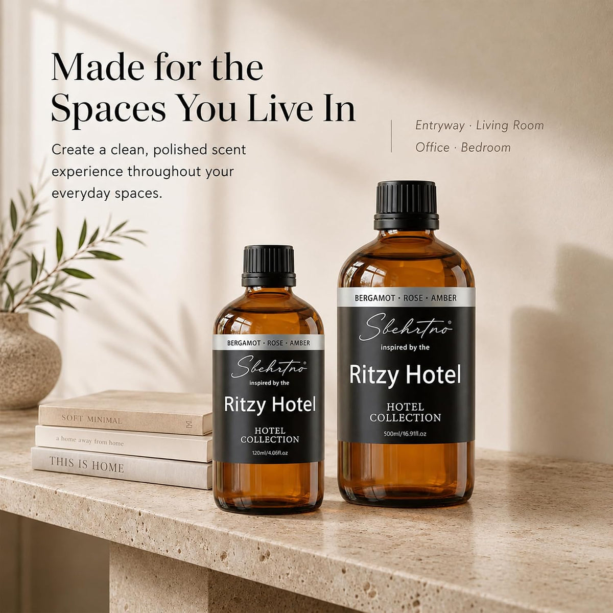 Hotel Collection Diffuser Oil, Coastal Hotel-Inspired Home Fragrance with Lemon, Bergamot &amp; Sea Breeze, for Waterless Diffusers &amp; Scent Machines (0.34 Fl Oz (Pack of 1))
