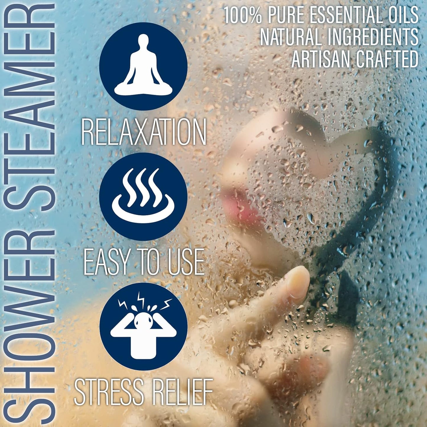 Shower Bombs Aromatherapy in Your Shower, American Made by Luxiny, Shower Steamer Tablets Melt to Release a Fragrant Vapor for Natural Stress Relief – Pack of 4 XL Steamers (Citrus Splash)