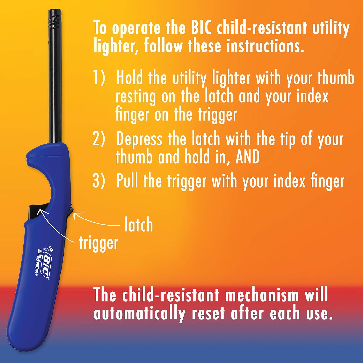 BIC Multi-Purpose Classic Edition Lighter & Flex Wand Lighter, 2-Pack