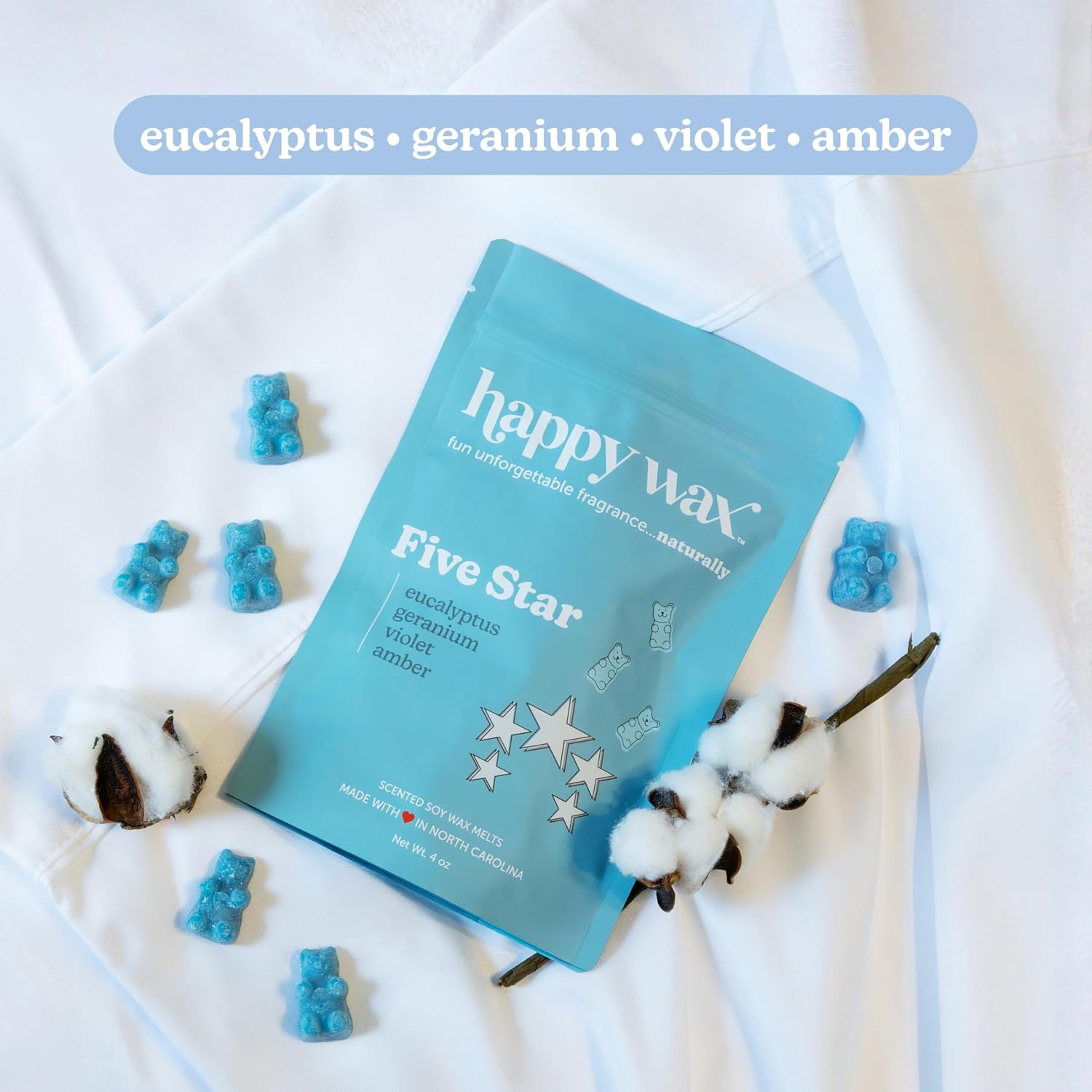 Happy Wax Hotel Collection Scented Natural Soy Wax Melts – 6 Total Oz. of Scented Wax Melts, Collection Includes Penthouse Suite, Cabana and Five Star