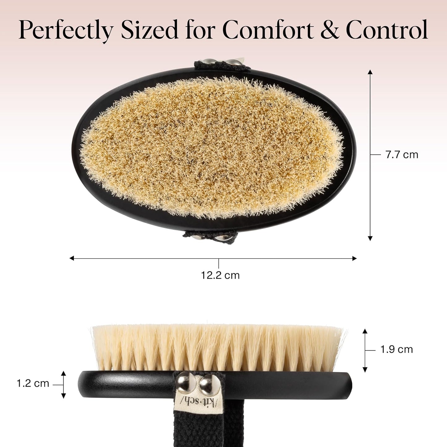 Kitsch Dry Brushing Body Brush for Lymphatic Drainage- Soft Bristles Shower Brush - Dry Brush to Remove Dry Skin and Improves Blood Circulation, Body Scrubber for Glowing Skin, Sauna Accessories