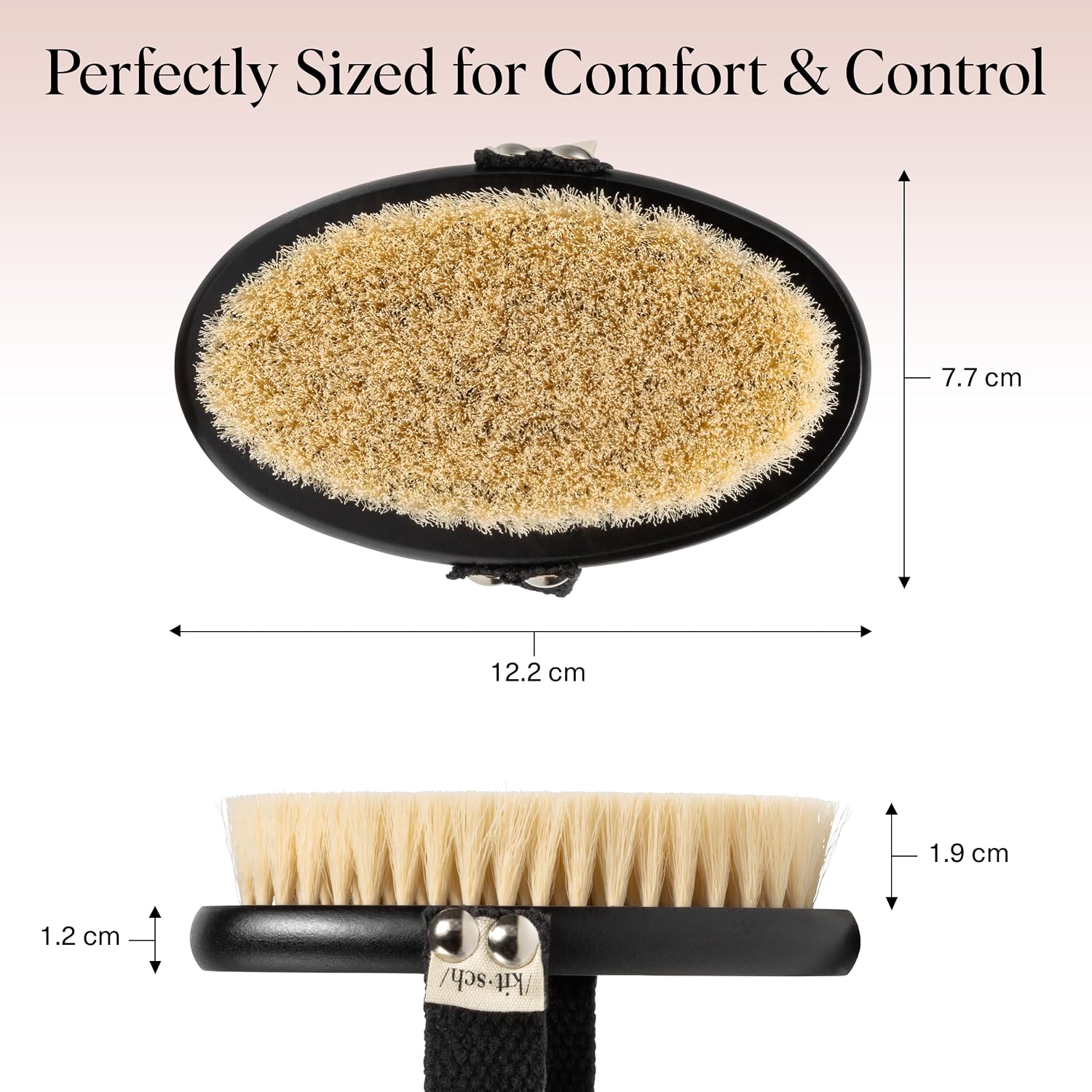 Kitsch Dry Brushing Body Brush for Lymphatic Drainage- Soft Bristles Shower Brush - Dry Brush to Remove Dry Skin and Improves Blood Circulation, Body Scrubber for Glowing Skin, Sauna Accessories
