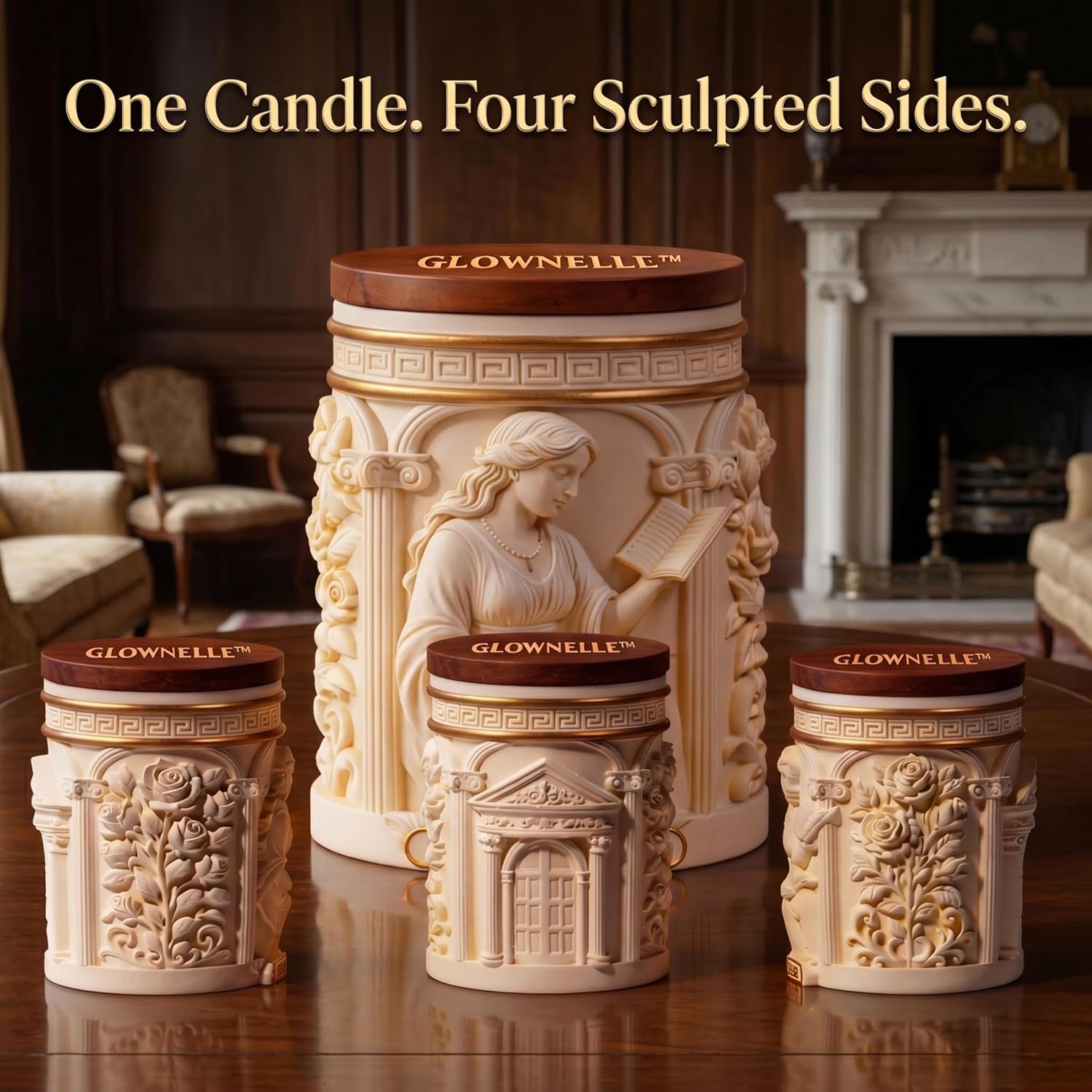Birthday Gifts for Women – 100% Soy Candles Non Toxic, Lavender & Vanilla Orchid, Wood Wick, Natural Soy Wax, Elegant Non-Toxic Gift Set for Women, Spring Gifts, Elegant Candles, Gift Set, Soy Candle