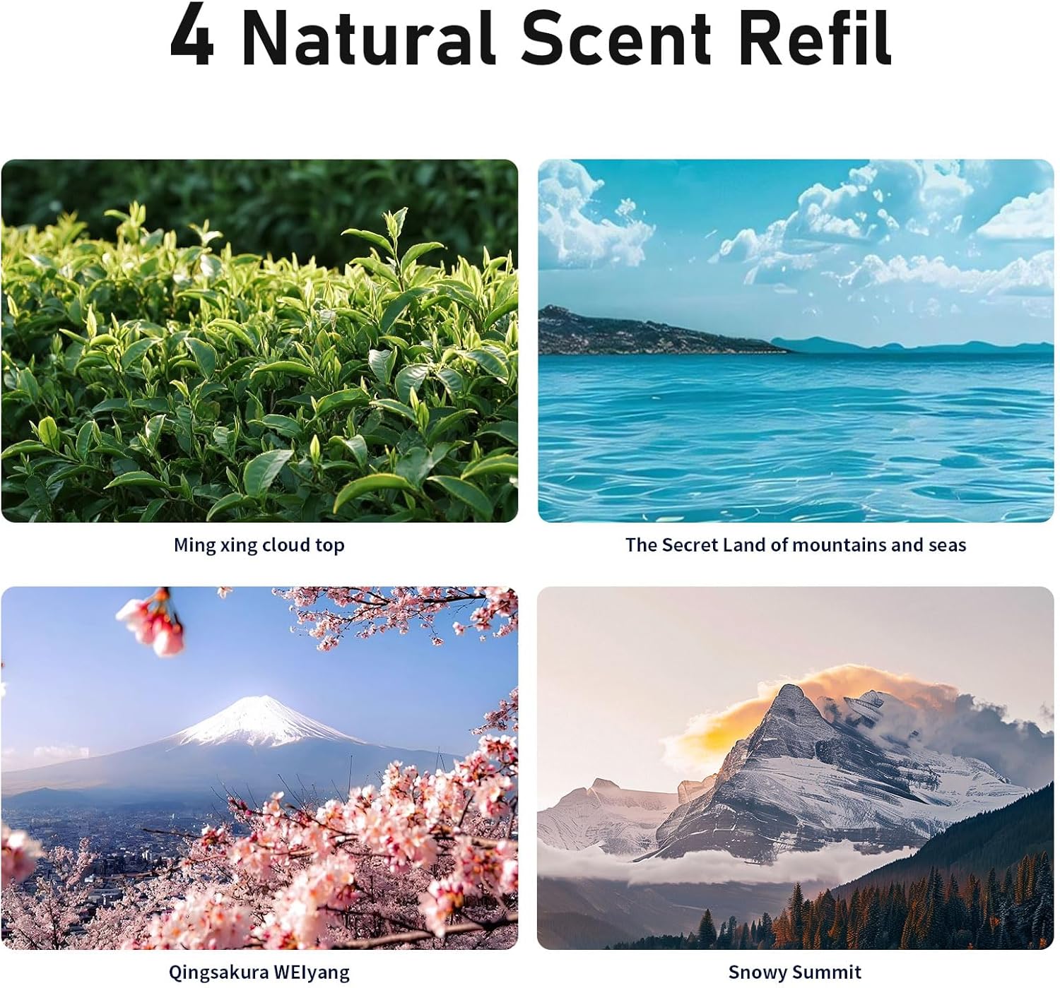Smart Car Air Freshener with RGB Ambient Light, Galaxy Cloud Mist, Auto On/Off, Built-in Battery, Car Aroma Diffuser, Home, Office (4 Essential Oil Box), Long-Lasting Scent