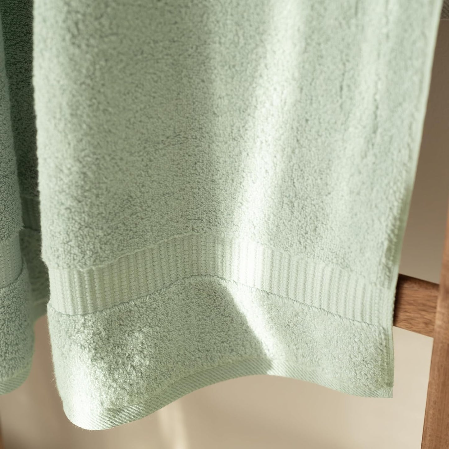 SALBAKOS 100% Turkish Cotton Hand Towel Set of 6 16x30 inch | Premium Quality | Hotel & Spa Collection | Soft, Absorbent, Long Lasting Hand Towels | Made in Turkey (Seafoam Green, 6 Hand Towels)
