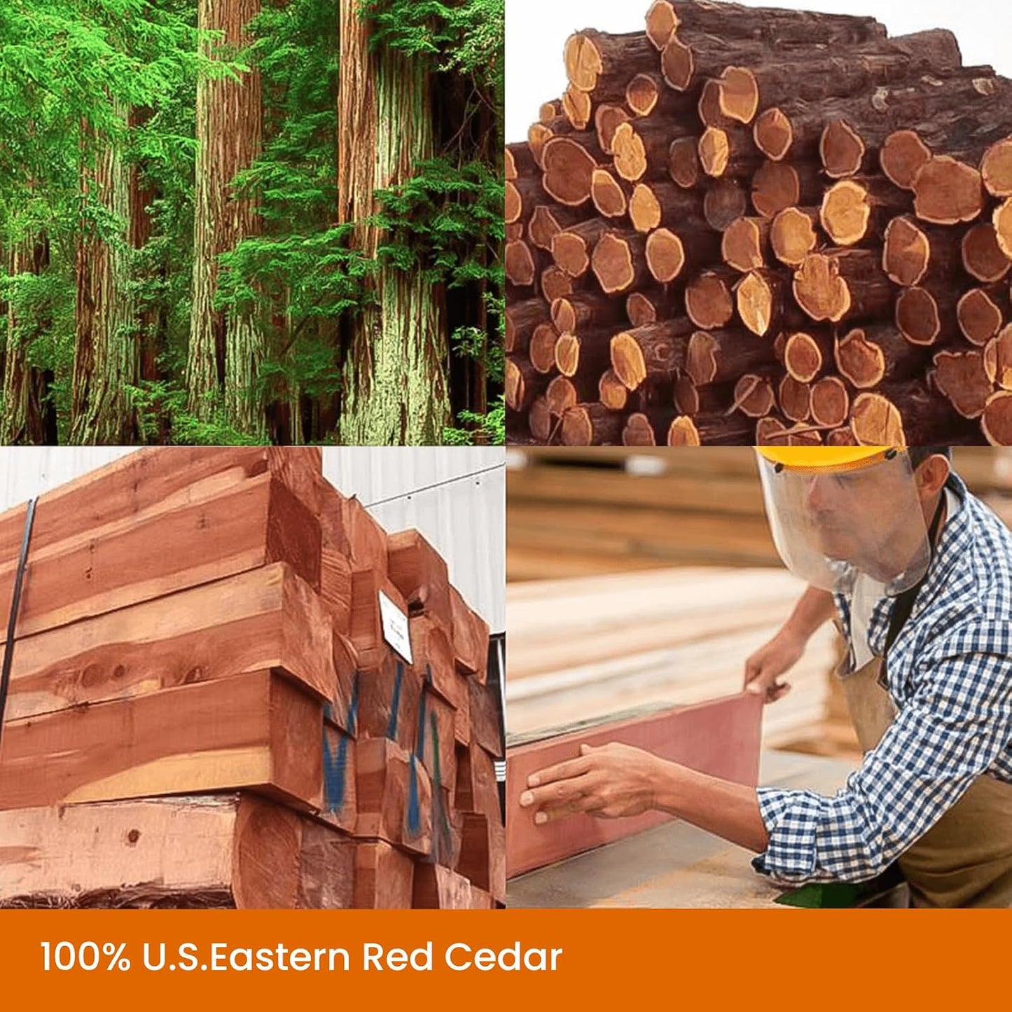 Homode Cedar Blocks for Clothes Storage, Cedar Balls and Cedar Chips for Closets and Drawers, Scented Cedar Sachets Bags Closet Air Freshener, 24 Pack