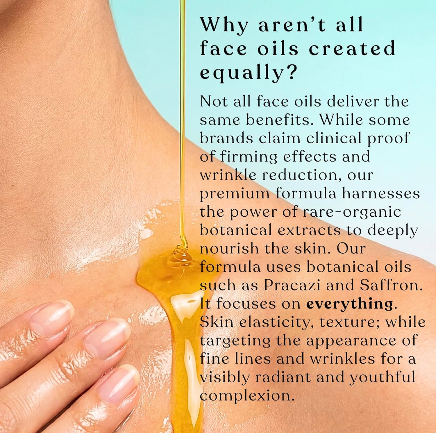 All In One AuraLeaf Elixir, Superfood Facial Oil, Deep Renewal for Dry Skin, Sparkling Mandarine Floral Cloud Scent, Refined Plum Seed & Raspberry Oil, Sea Buckthorn Fruit Oil, Vegan