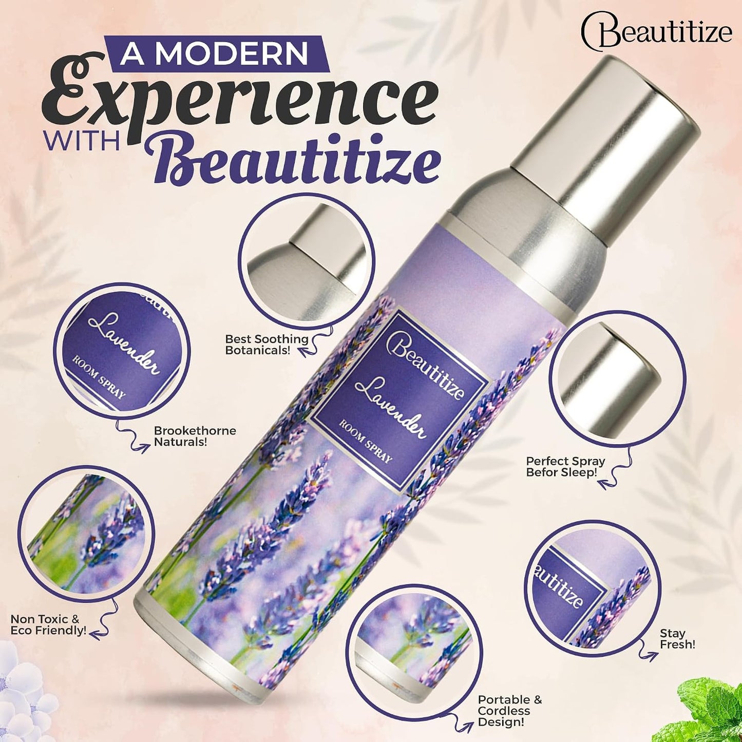 Room Spray Air Freshener, 6.34 Fl oz | Odor Eliminator Spray | Air Fresheners for Home Long Lasting | Room Fresheners | For Home, Furniture, Fabrics (Lavendar)