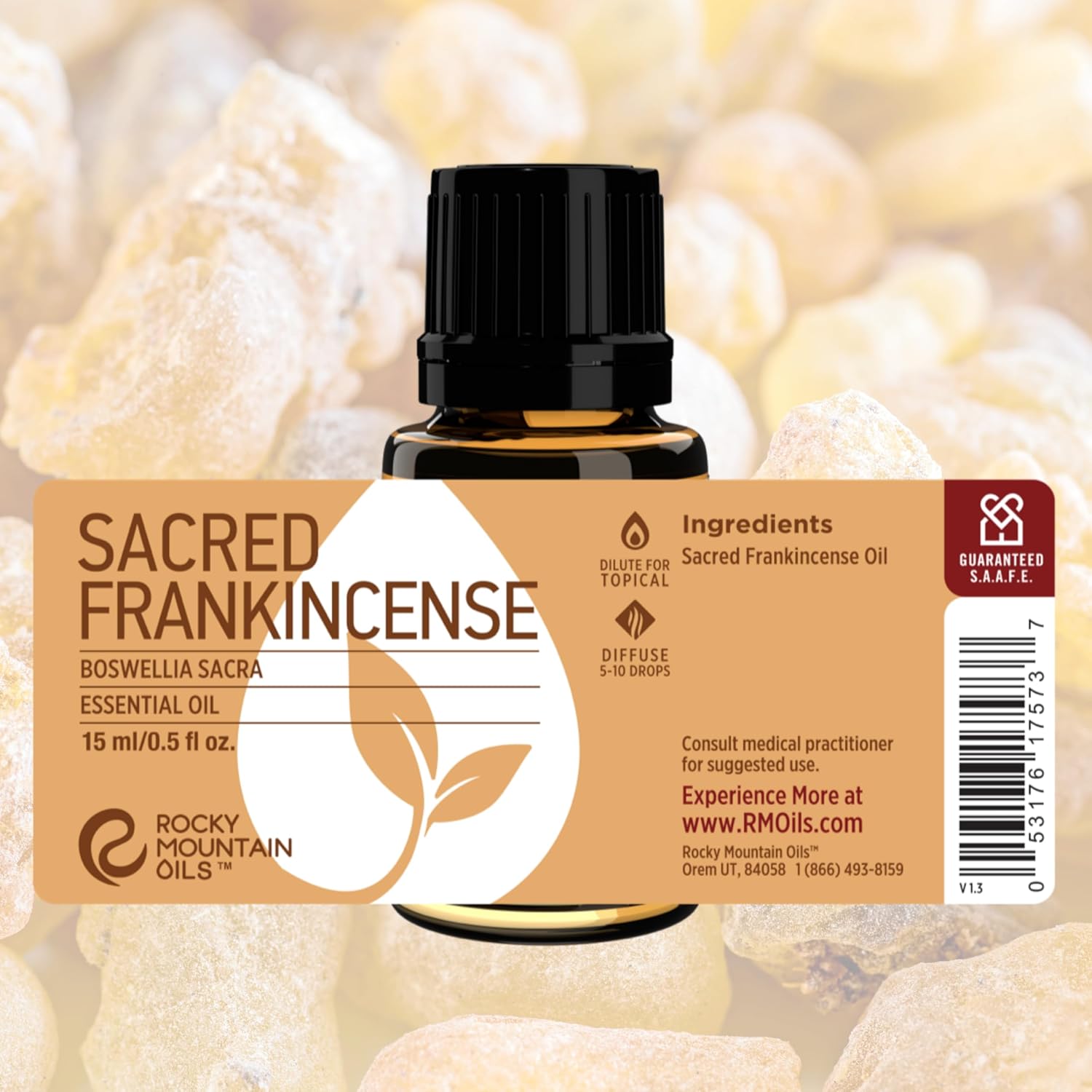 Rocky Mountain Oils Sacred Frankincense Essential Oil - Aromatherapy Essential Oils for Diffusers, Topical Massage Oil for Massage Therapy and Skin Care, and Household - 15ml