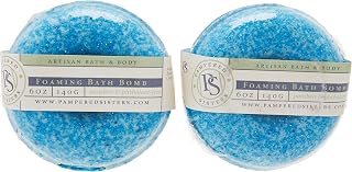 | Two Foaming Bath Bombs with Color Embeds (Lavender Spearmint | Cool Calm)