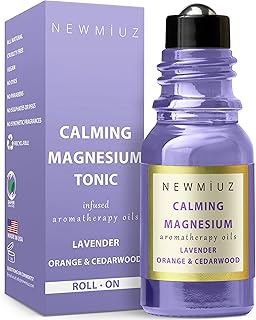Calm Magnesium Roller Lavender Orange Cedarwood Essential Oil Roll On Calming Aromatherapy Self Care Stress Relief Destress Stocking Stuffers Gifts