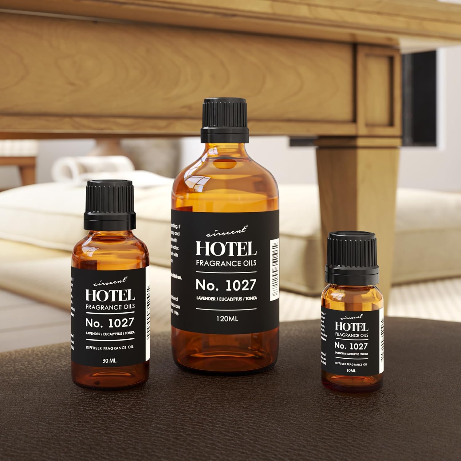 AirScent Hotel Diffuser Oil No. 1027 Inspired by The Zen Hotel Scent - Premium Fragrance Oil for Ultrasonic and Waterless Diffusers and Crafting - 10 mL, 0.34 fl oz Glass Bottle with Dropper