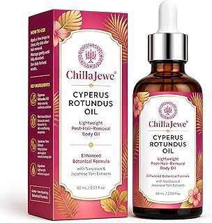 Cyperus Rotundus Oil, Lightweight Post-Hair-Removal Body Oil, Enhanced Botanical Formula with Narcissus & Japanese Yam Extracts, Jojoba Oil, Squalane & Bisabolol, For Smooth-Looking Skin