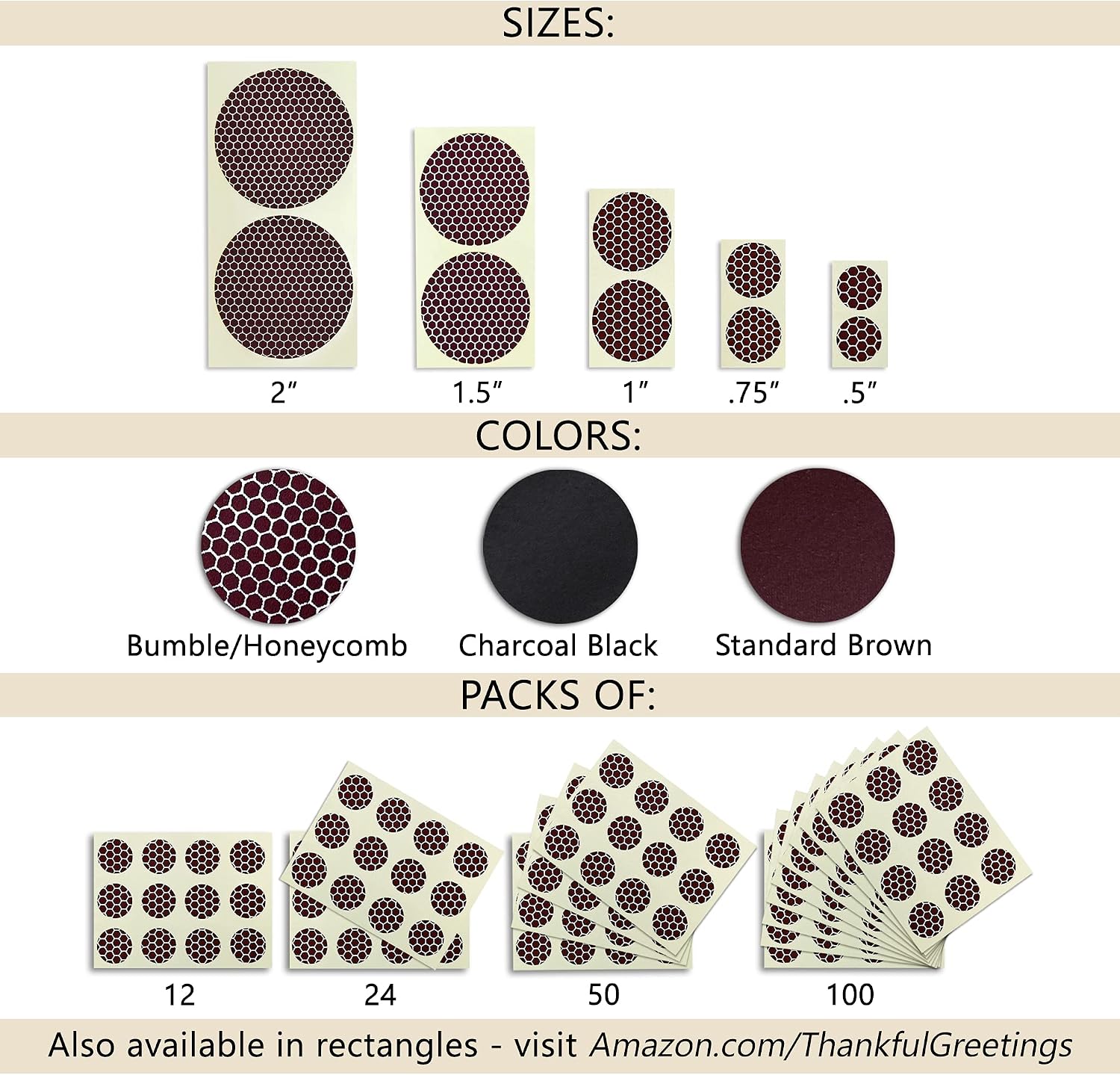 2” Circle Match Striker Stickers – 12 Pieces | Bumble/Dotted Pattern Match Strike Paper with Adhesive Pre-Cut in Circles for Easy Match Lighting | Also Available in Charcoal or Brown & Many Sizes