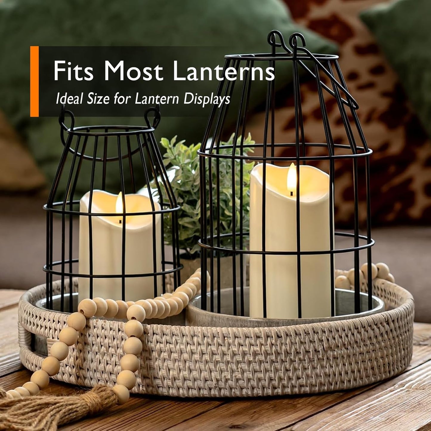 Homemory 6"x3" Outdoor Waterproof Flameless Candles, LED Candles, Battery Operated Candles with Remote and Timers, Electric Fake Plastic Pillar Candles, Ivory White, Set of 2
